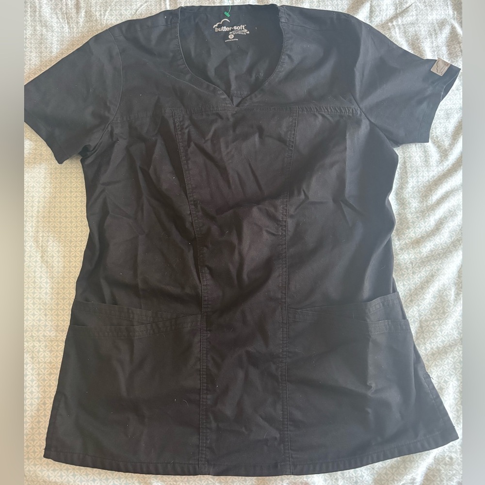 Butter-Soft Black Stretch Top